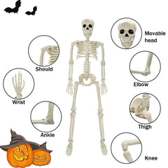 Halloween Decorations Skeleton,3 Foot Posable Human Shape Skeleton,Halloween Fake Bone Horror Decoration - thumbnail 3