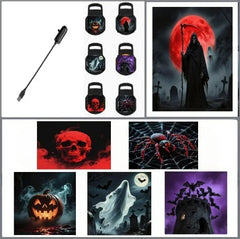USB Projection Lamp Halloween Decor,3/6 Animations,Plug Play Ambient Light for Holiday Party Bedroom Wall Ceiling Car Decoration - thumbnail 7