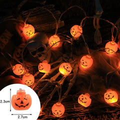 2025 Halloween Decoration Led Light String Pumpkin Skull Eyeball Shaped Lamp String  Trick Or Treat Lantern Horror Halloween Day - thumbnail 2