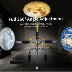USB Projection Lamp Halloween Decor,3/6 Animations,Plug Play Ambient Light for Holiday Party Bedroom Wall Ceiling Car Decoration - thumbnail 5