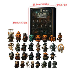 2025 Halloween Advent Calendar 31-Day Halloween Countdown Calendar with Collectible Eerie Figurines Surprise Box Halloween Gifts - thumbnail 6