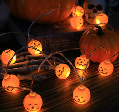 2025 Halloween Decoration Led Light String Pumpkin Skull Eyeball Shaped Lamp String  Trick Or Treat Lantern Horror Halloween Day - thumbnail 4
