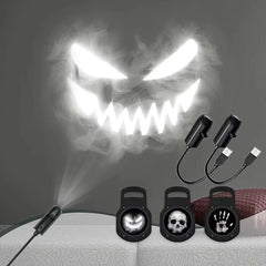 USB Projection Lamp Halloween Decor,3/6 Animations,Plug Play Ambient Light for Holiday Party Bedroom Wall Ceiling Car Decoration - thumbnail 1