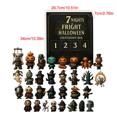 2025 Halloween Advent Calendar 31-Day Halloween Countdown Calendar with Collectible Eerie Figurines Surprise Box Halloween Gifts - thumbnail 7